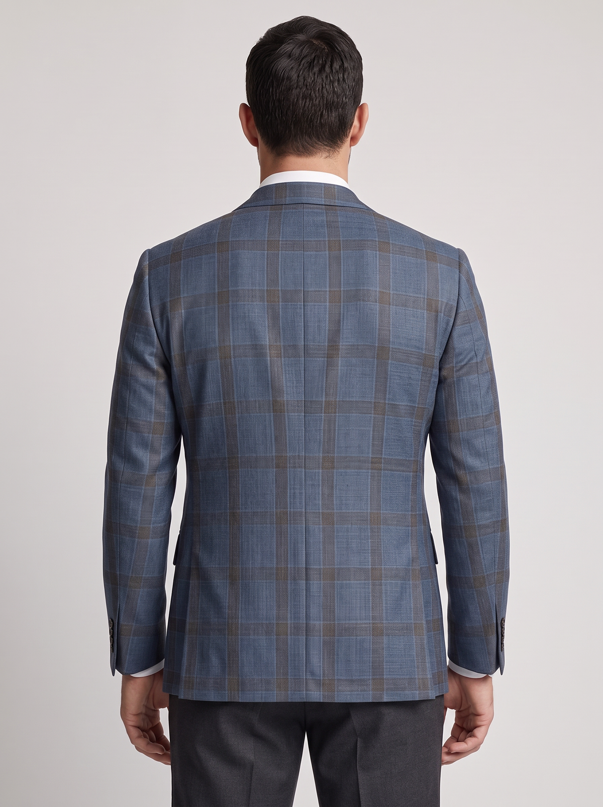 Men's Checked Blazer – Tailored Two-Button Sports Jacket