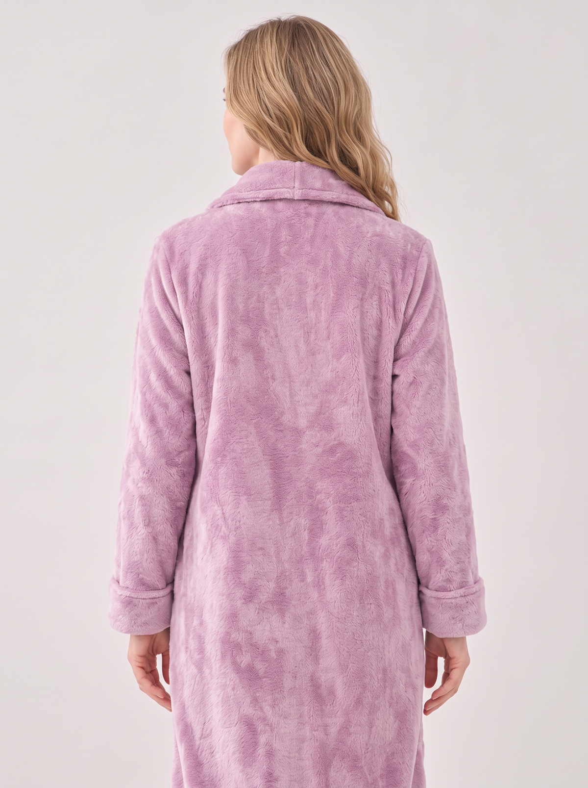 Women's Fleece Robe – Full-Zip Ankle Length Housecoat