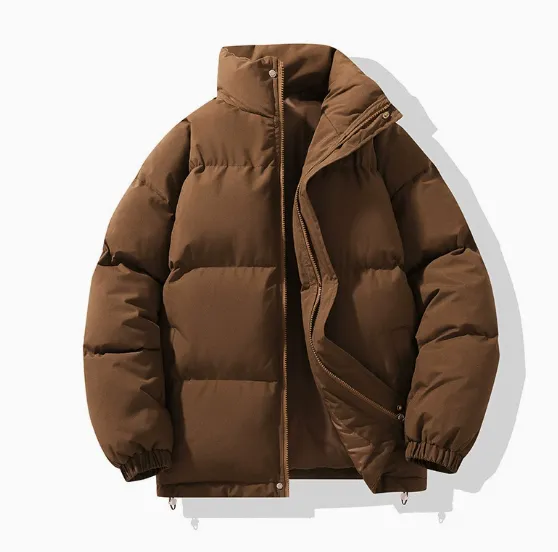 Men's Oversized Puffer Jacket in Dark Brown
