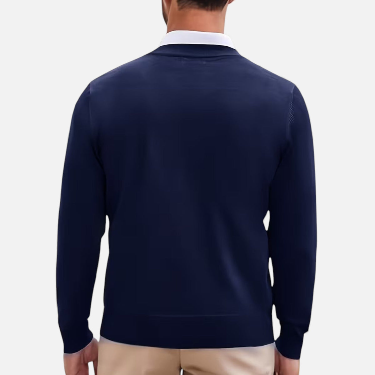 Men's V-Neck Knit Jumper – image 8