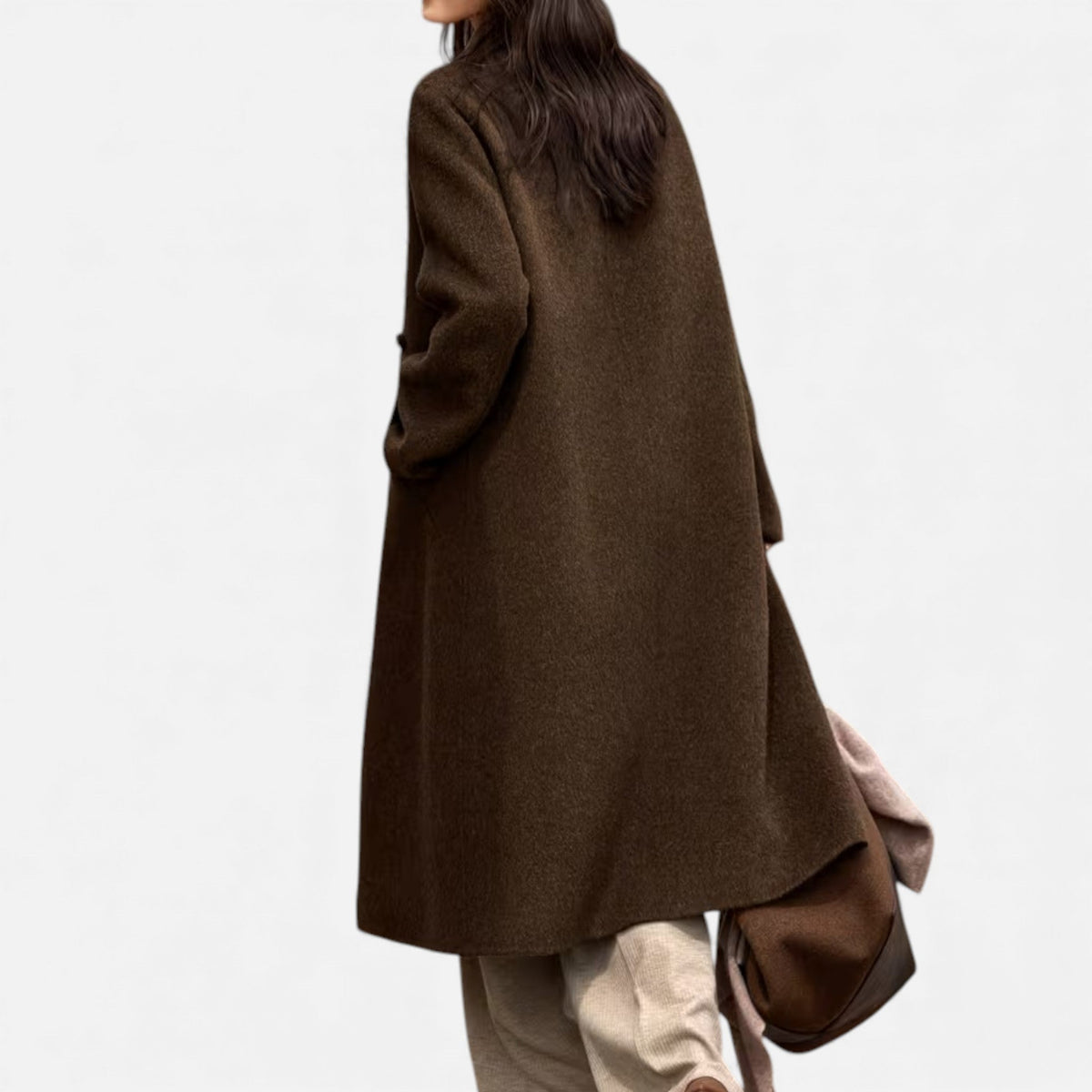 Women's Long Wool Blend Coat – image 5