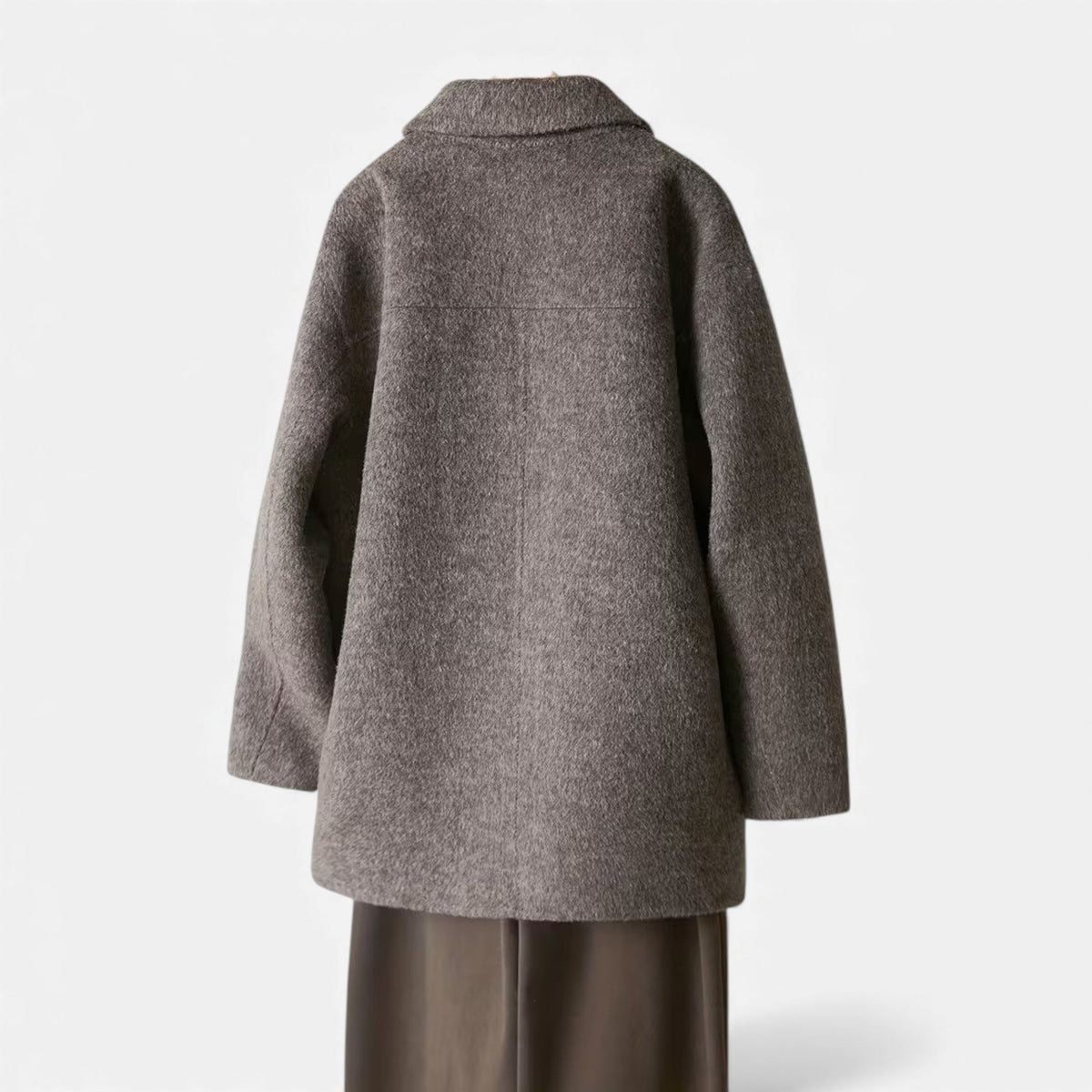Women's Grey Wool Blend Coat – image 11