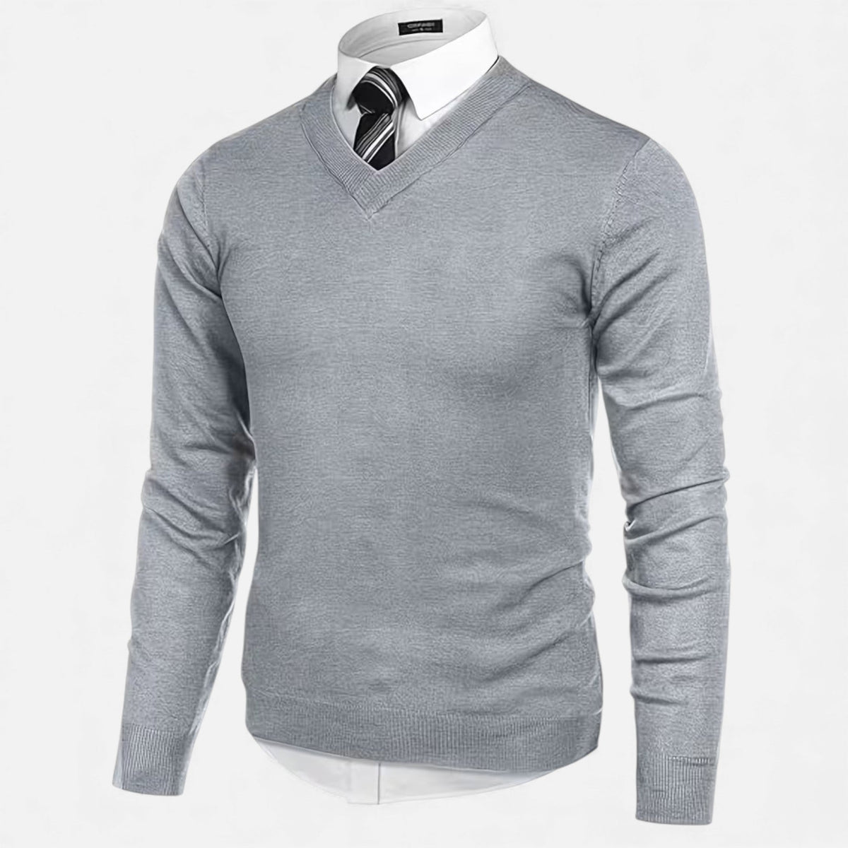 Men's V-Neck Knit Jumper – image 1