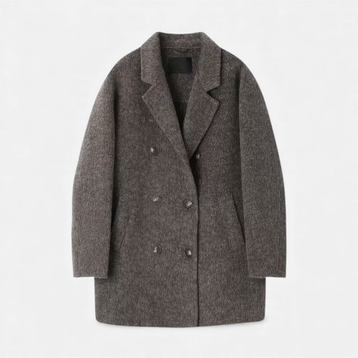 Women's Grey Wool Blend Coat