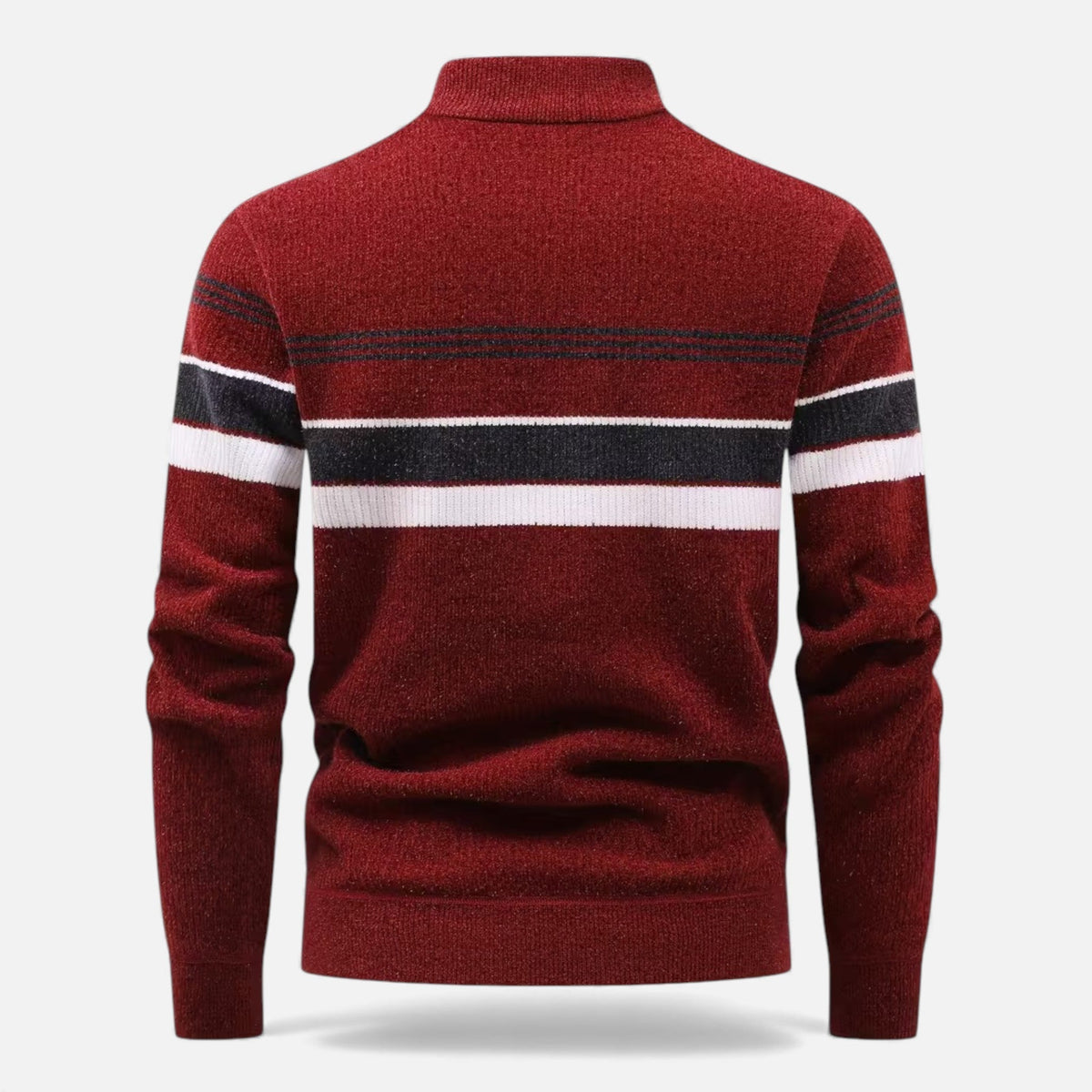 Men's Thick Striped Half Zip Jumper – image 12