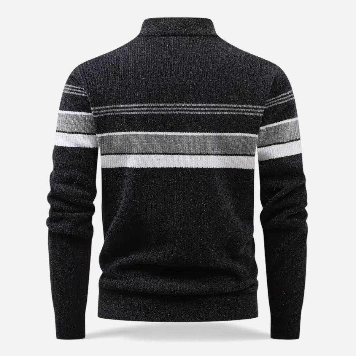 Men's Thick Striped Half Zip Jumper – image 17