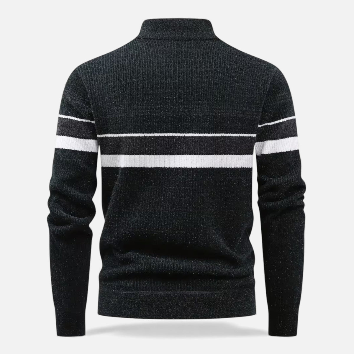 Men's Thick Striped Half Zip Jumper – image 10
