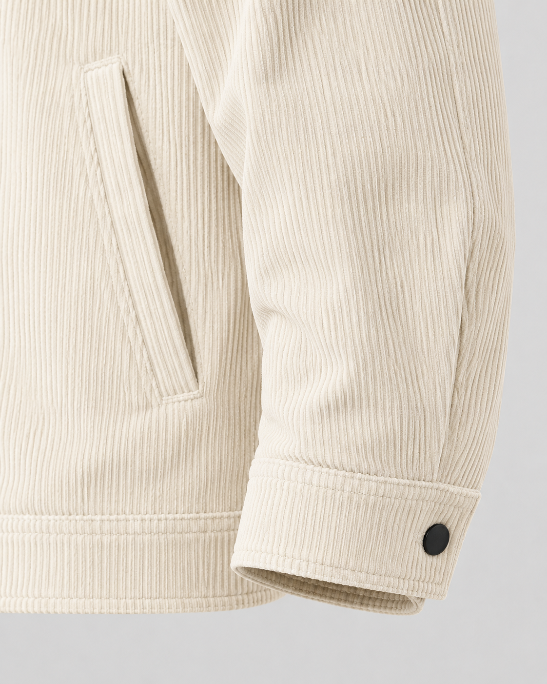 Men's Corduroy Shirt – Snap Button Cord Shirt Jacket with Flap Pockets