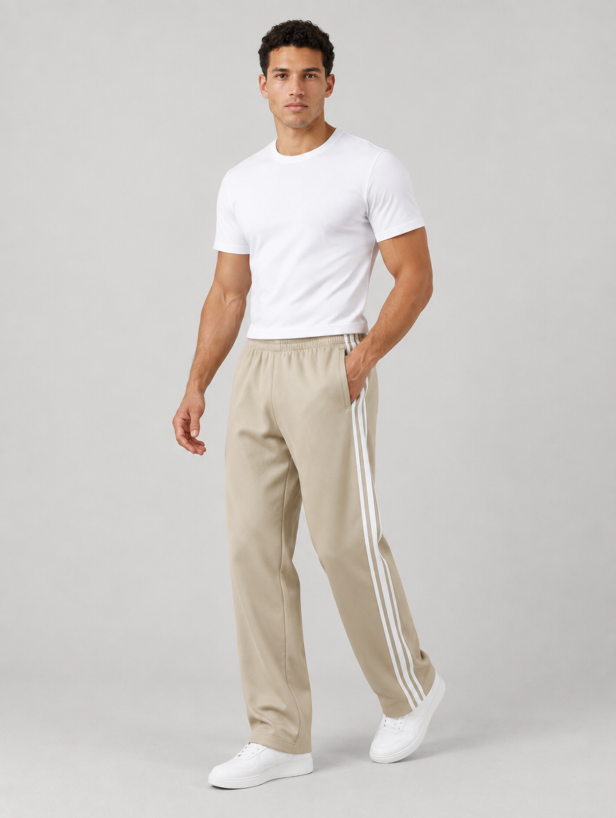 Men's Relaxed Straight Leg Joggers – Pocket Tracksuit Bottoms