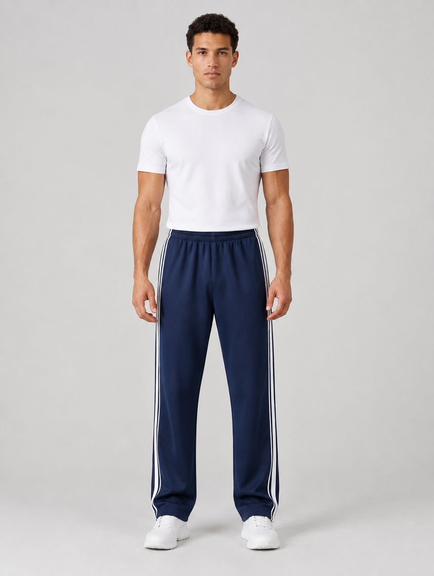 Men's Relaxed Straight Leg Joggers – Pocket Tracksuit Bottoms