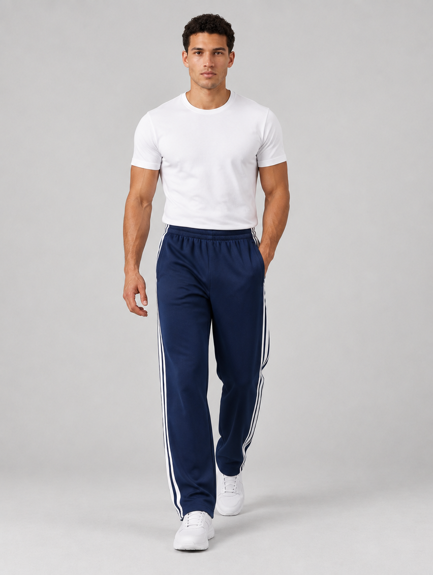 Men's Relaxed Straight Leg Joggers – Pocket Tracksuit Bottoms