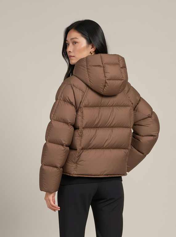 Women's Hooded Quilted Jacket – High Neck Padded Jacket – Covert Club product image 3