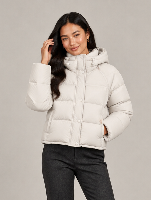 Women's Hooded Quilted Jacket – High Neck Padded Jacket – Covert Club product image 6