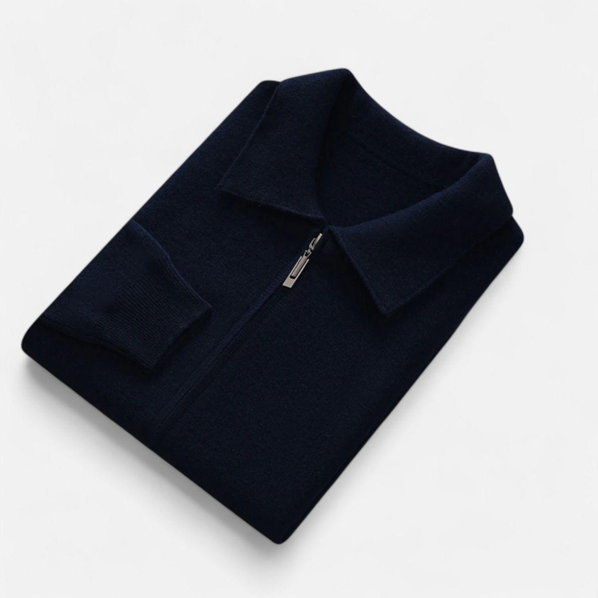 Men's Polo Collar Zip Through Cardigan – image 10