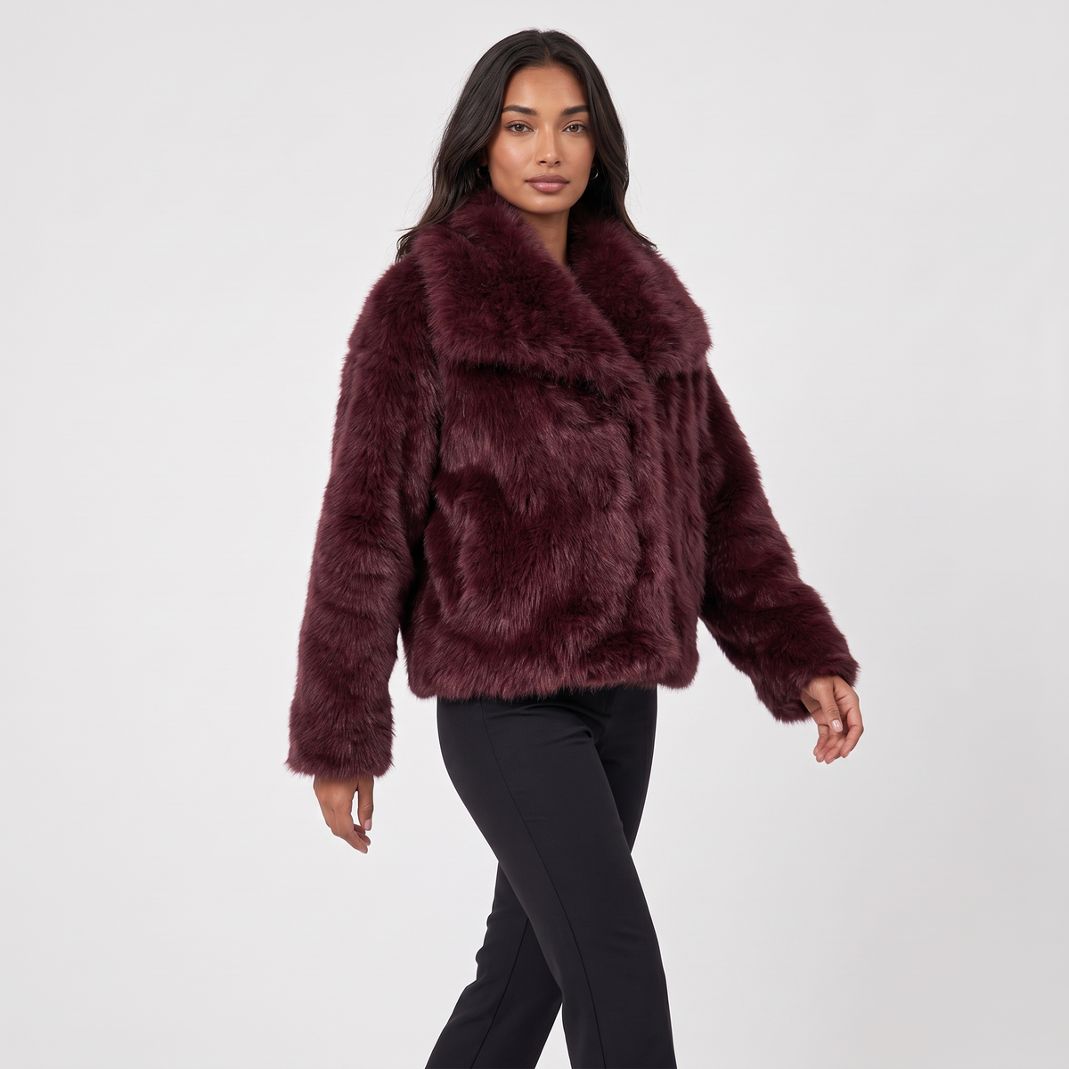 Women's Plush Faux Fur Winter Coat – view 2