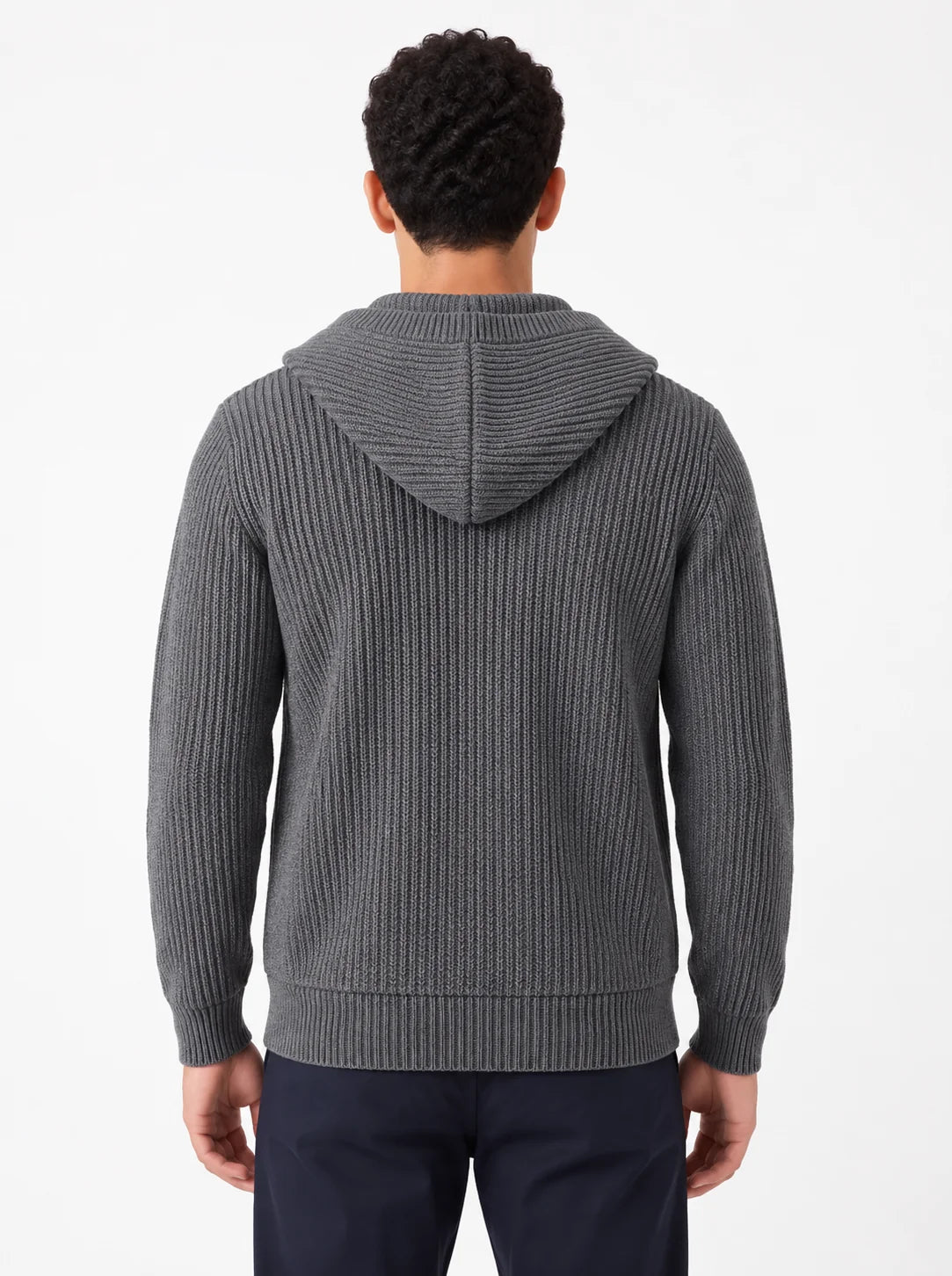 Men's Hooded Cardigan – Button Up Knit Cardigan with Pockets