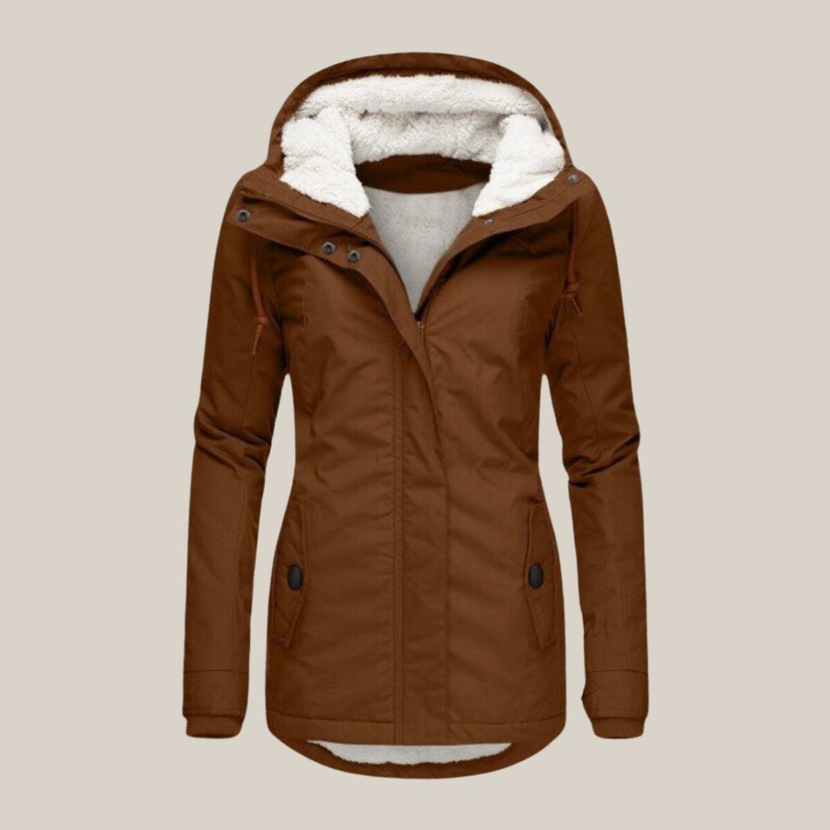 Women's Sherpa Lined Hooded Winter Jacket – view 10