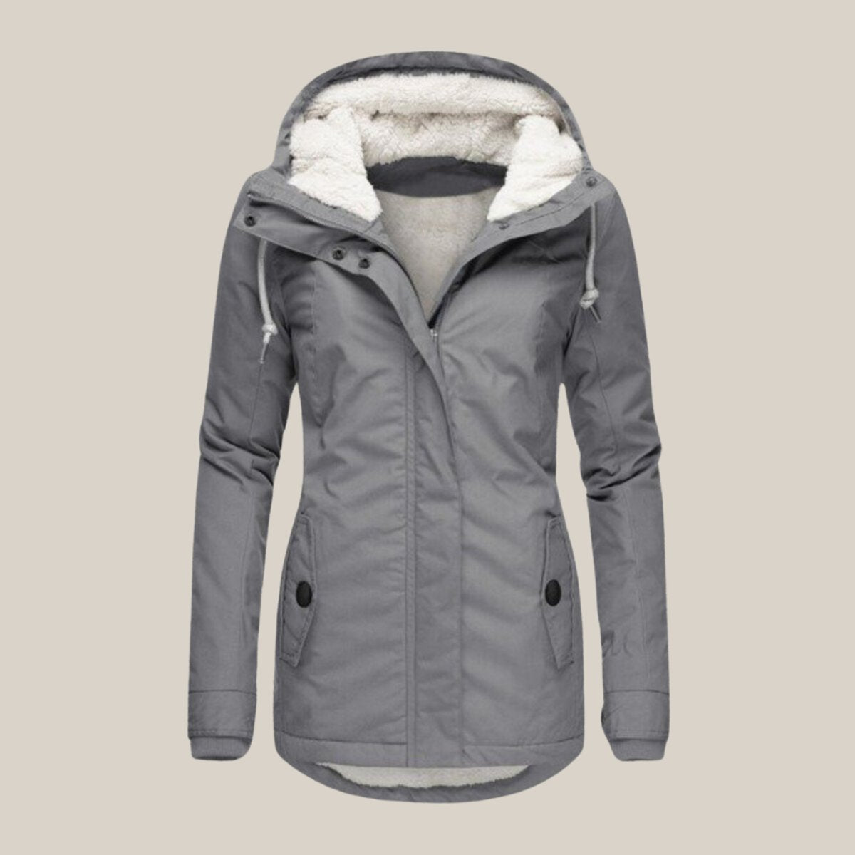 Women's Sherpa Lined Hooded Winter Jacket – view 2
