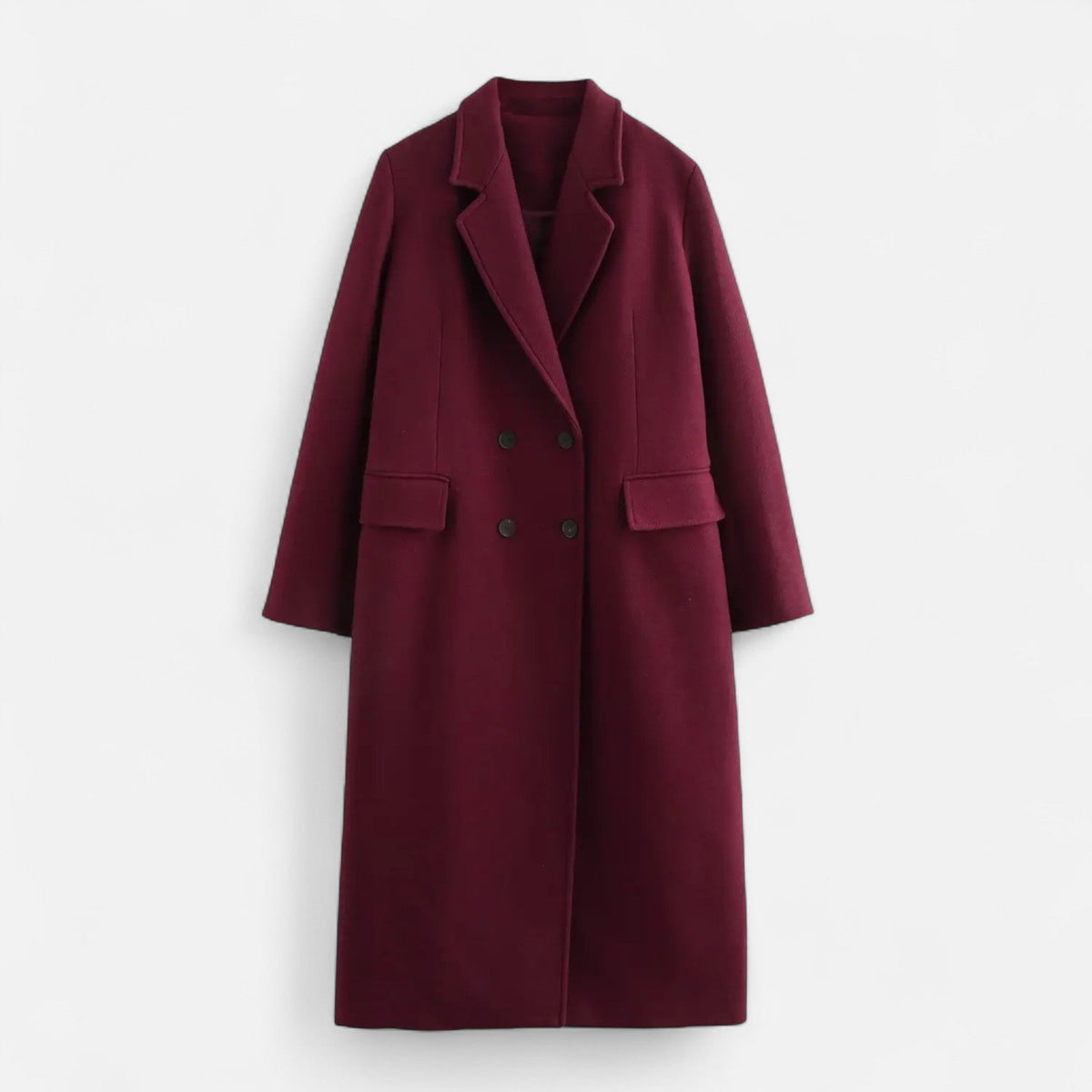 Women's Elegant Trench Coat in Red