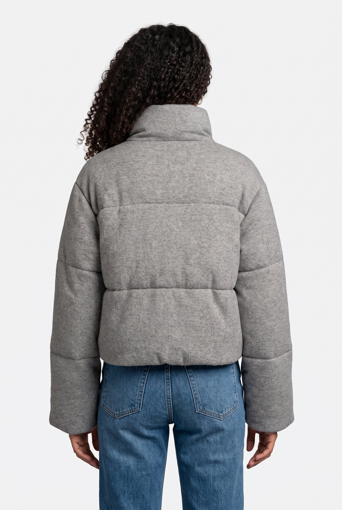 Women's Cropped Quilted Knit Jacket – view 4
