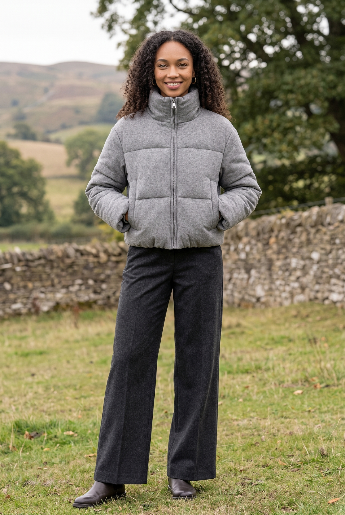 Women's Cropped Quilted Knit Jacket – view 5