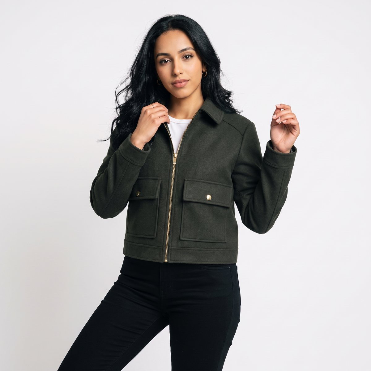 Women's Elegant Zip-Up Winter Jacket – view 2