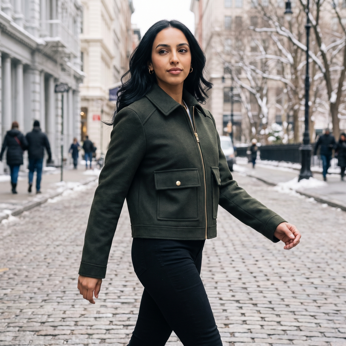Women's Elegant Zip-Up Winter Jacket – view 4